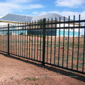 Powder Coated Black Ornamental Residential Decorative Metal Garden Fence.